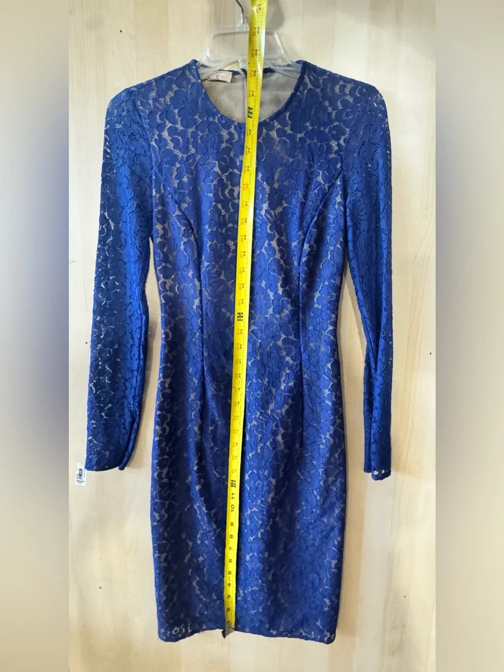 Michael Kors Cobalt Blue Lace Long-Sleeve Sheath Dress